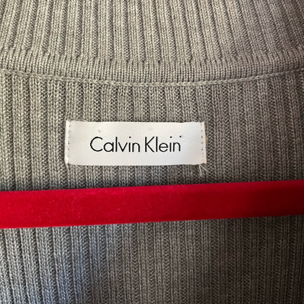 Calvin Klein Gray Cowl Neck Sweater Dress - Picture 4 of 6